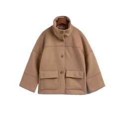 Gant Short wool blend jacket - brown (213)