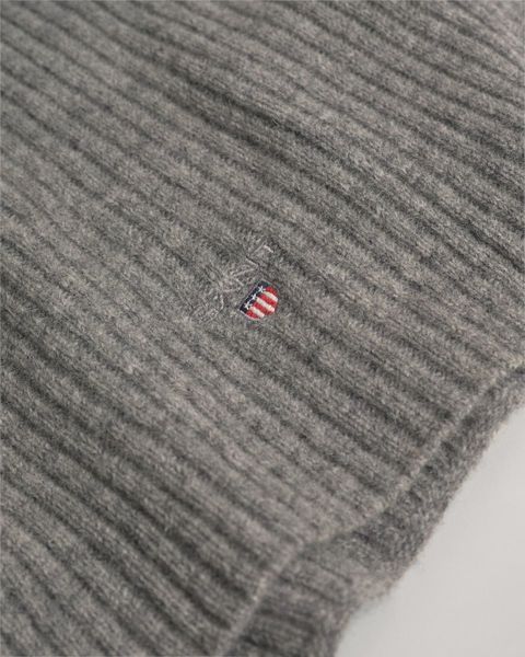 Gant Écharpe tricotée en laine - gris (92)