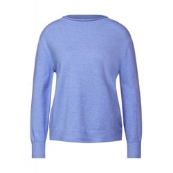 Street One Rolled edge collar sweater - blue (13975)