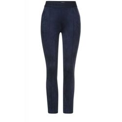 Street One Velvet skinny fit pants - blue (14248)