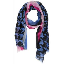 Street One Long scarf with mixed pattern - blue (34248)