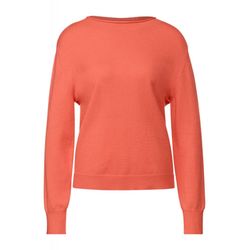 Street One Rolled edge collar sweater - orange (13997)