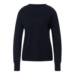 Street One Rolled edge collar sweater - blue (11238)