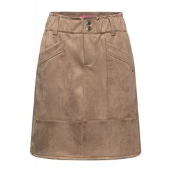 Street One Velours Paperbag skirt - beige (14251)