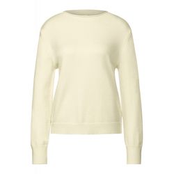 Street One Rolled edge collar sweater - white (13980)