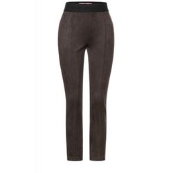 Street One Velvet skinny fit pants - brown (14244)
