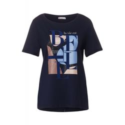 Street One T-shirt avec imprimé partiel - bleu (34248)