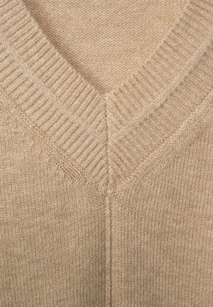 Street One Pullover mit V-Ausschnitt - beige (14131)
