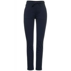 Cecil Casual fit jersey pants - blue (24077)
