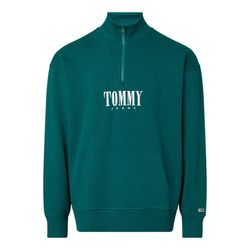 Tommy Jeans Relaxed fit sweatshirt with zipper - green (L6O)