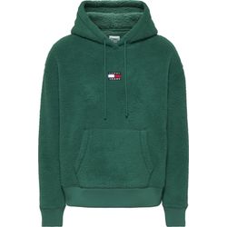 Tommy Jeans Fleece hoodie with Tommy badge - green (L6O)