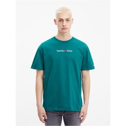 Tommy Jeans Classic Fit T-Shirt with Embroidered Logo - green (L6O)