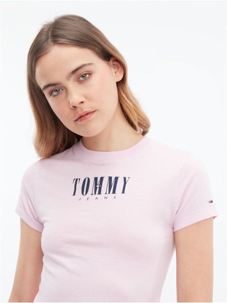 Tommy Jeans Essential Logo Ribbed Tank Top - pink (TOB)