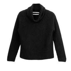 La Fée Maraboutée Beaded rib turtleneck sweater - black (700)