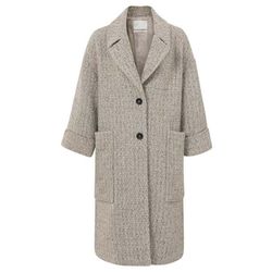 Yaya Boucle coat with 7/8 sleeves - brown (712121)