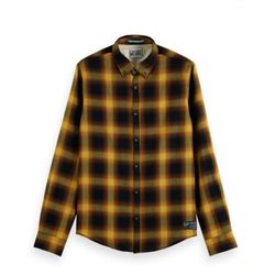 Scotch & Soda Slim Fit Herringbone check shirt - yellow/brown (218)