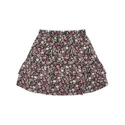 Esqualo Skirt with floral pattern - black/pink (999)