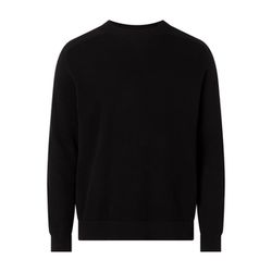 Calvin Klein Jeans Pull en coton peigné avec Insigne - noir (BEH)