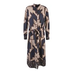 Milano Italy Shirt dress with print - brown/blue (1099)