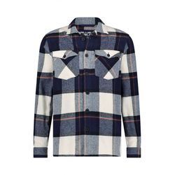 Bluefields Flanel overshirt with checked design - white (1159)