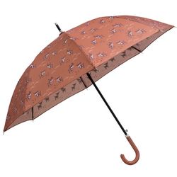 Fresk Regenschirm mit Muster - braun (34)