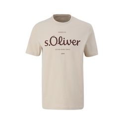 s.Oliver Red Label T-shirt with a logo print  - beige (81D1)
