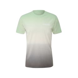 Q/S designed by T-shirt en cotton avec dégradé de couleurs  - vert (73V0)