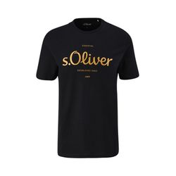 s.Oliver Red Label T-shirt with a logo print  - black (99D2)