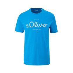s.Oliver Red Label T-shirt with a logo print  - blue (62D1)