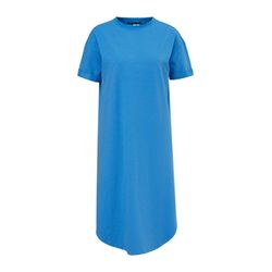 Q/S designed by Shirt dress with flame yarn structure  - blue (5547)