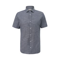 s.Oliver Red Label Slim : chemise avec structure en fil flammé  - bleu (59W2)
