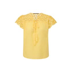 Q/S designed by Chemisier avec broderie anglaise - jaune (1317)