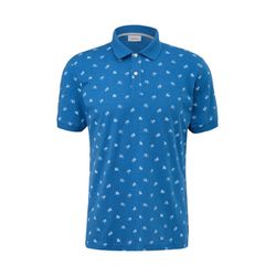 s.Oliver Red Label Polo shirt with allover print - blue (54A1)