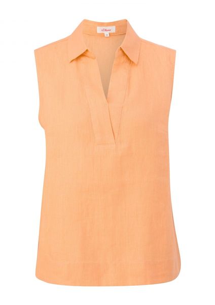 s.Oliver Red Label Linen sleeveless blouse - orange (2115)