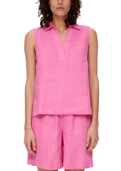 s.Oliver Red Label Linen sleeveless blouse - pink (4426)