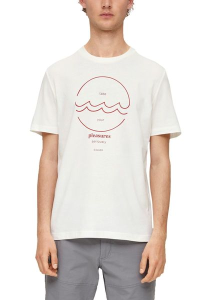 s.Oliver Red Label T-Shirt aus reiner Baumwolle - weiß (01D1)