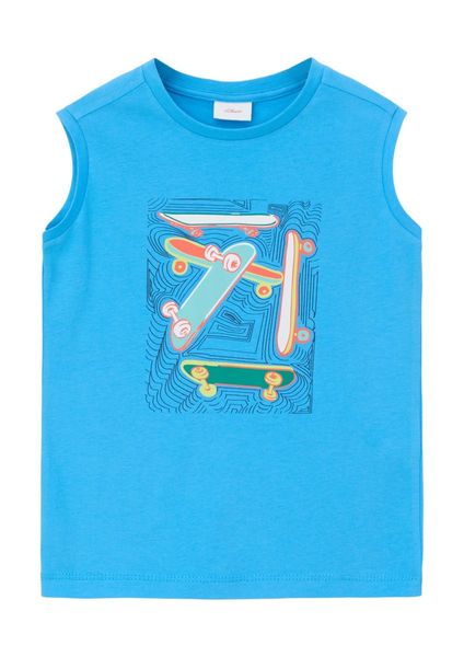 s.Oliver Red Label T-Shirt mit Grafikprint  - blau (6431)