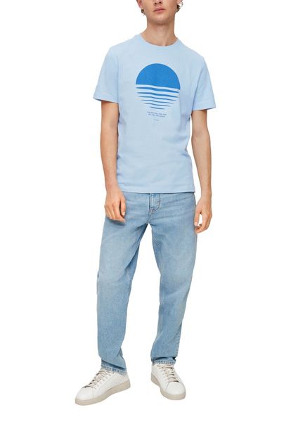 s.Oliver Red Label T-shirt en pur coton - bleu (50D1)