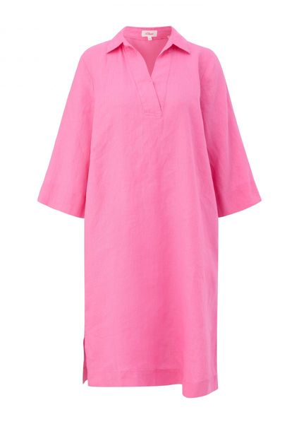 s.Oliver Red Label Blusenkleid aus Leinen - pink (4426)