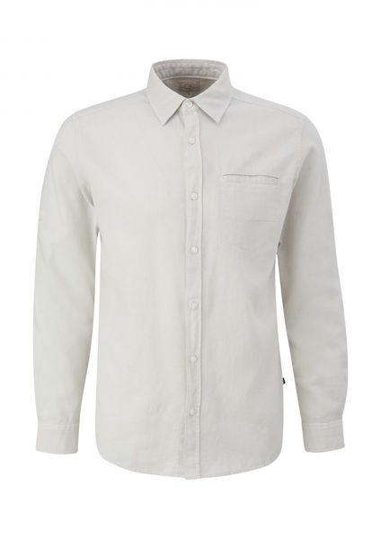Q/S designed by Slim : chemise en lin mélangé - beige (8000)