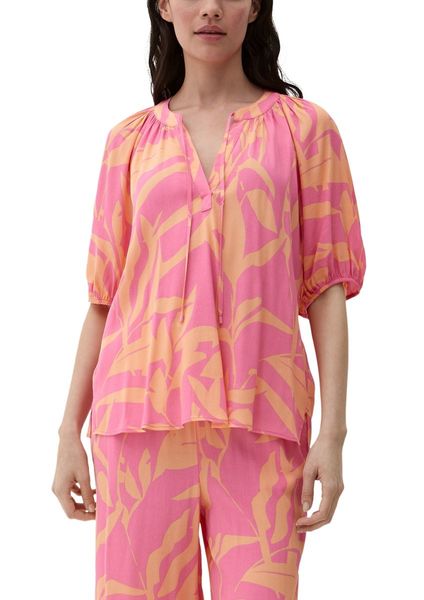 s.Oliver Red Label Short sleeve blouse in viscose - pink/orange (44A3)