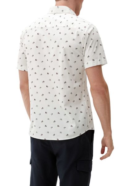 s.Oliver Red Label Kurzärmeliges Hemd aus Baumwollstretch - weiß (01A1)