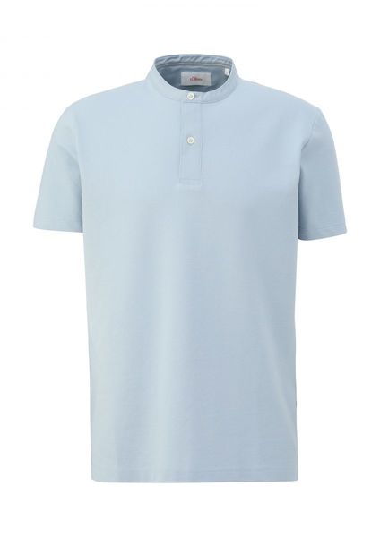 s.Oliver Red Label T-shirt with henley neckline  - blue (5092)