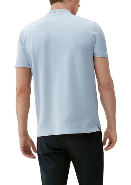 s.Oliver Red Label T-shirt with henley neckline  - blue (5092)