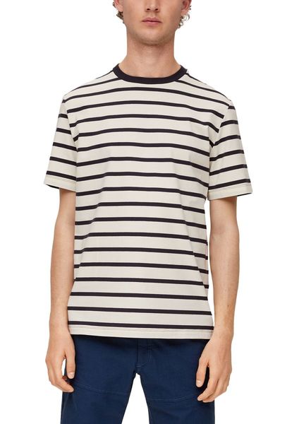 s.Oliver Red Label T-Shirt aus Baumwolle  - blau/weiß (59G7)
