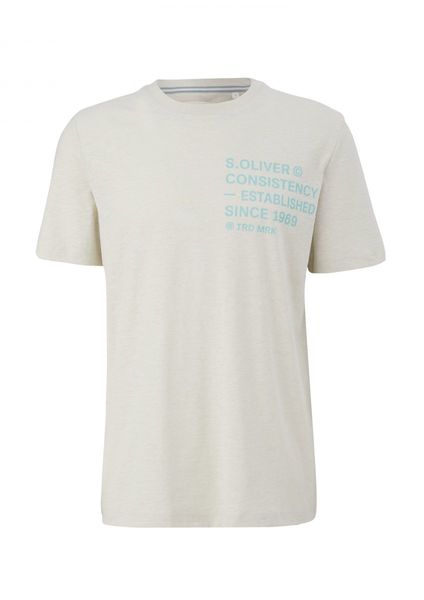 s.Oliver Red Label T-shirt avec impression sur le devant - blanc (01W2)