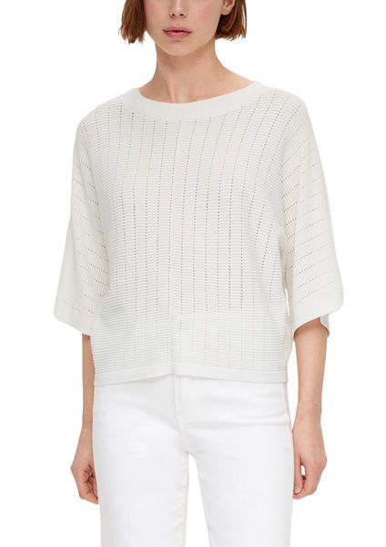 s.Oliver Red Label Knit sweater with lace pattern   - white (0210)
