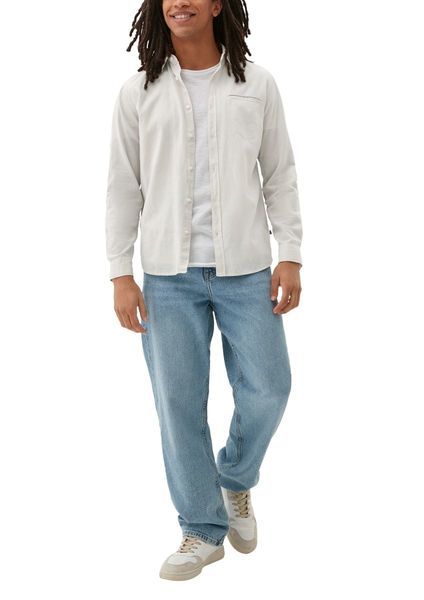 Q/S designed by Slim : chemise en lin mélangé - beige (8000)