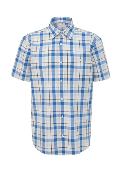 s.Oliver Red Label Cotton plaid shirt  - blue (58N2)