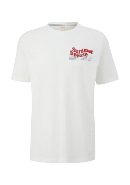 s.Oliver Red Label T-shirt en coton mélangé  - blanc (01D2)